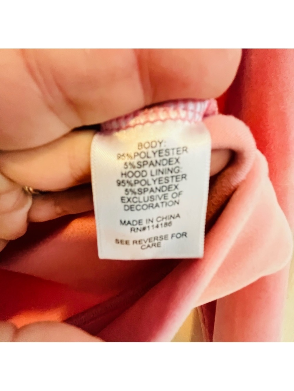 Juicy Couture Hoodie Jacket in Pink Velour Size Small Y2K - Picture 10 of 14